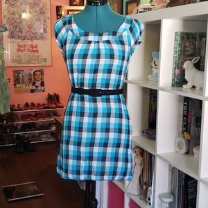 Cute mod plaid mini dress Delia*s